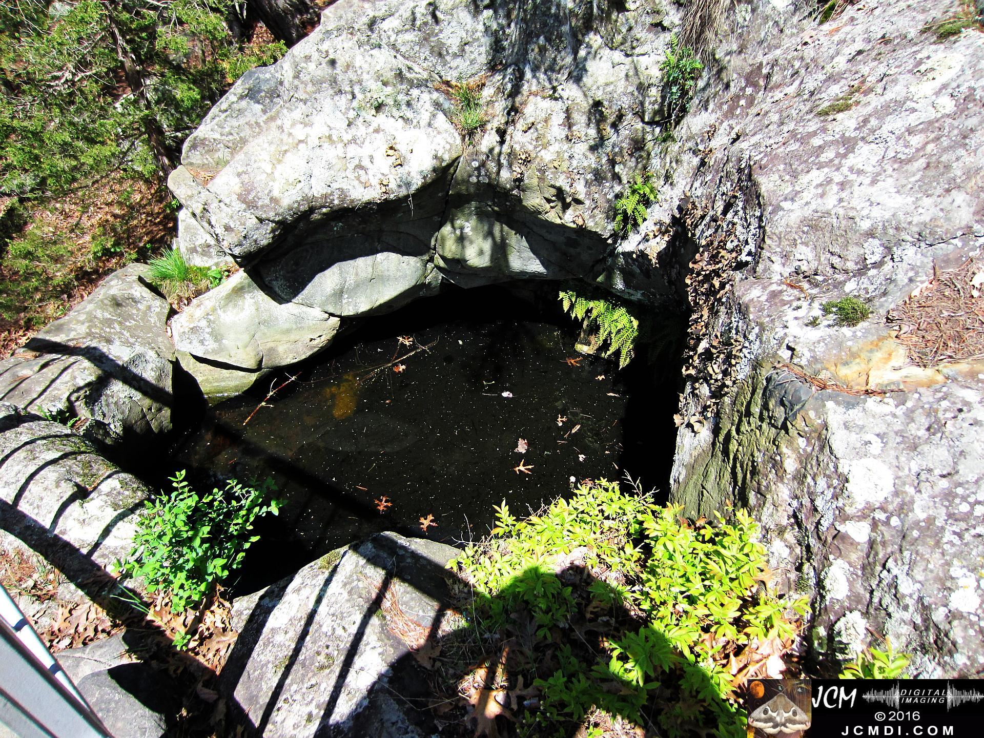 Taylors Falls (Minnesota) deep pothole in basalt rock